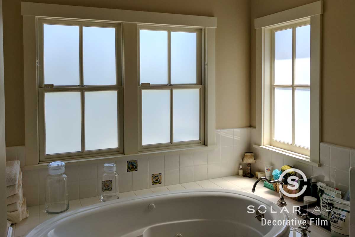 Bathroom Window Privacy Film Installation at a Home in San Francisco, California