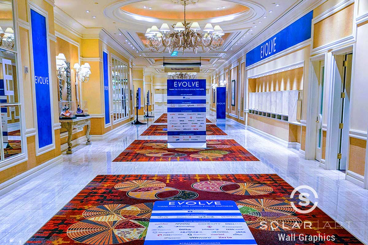 Custom Graphics Installation at Evolve Conference in Las Vegas, Nevada