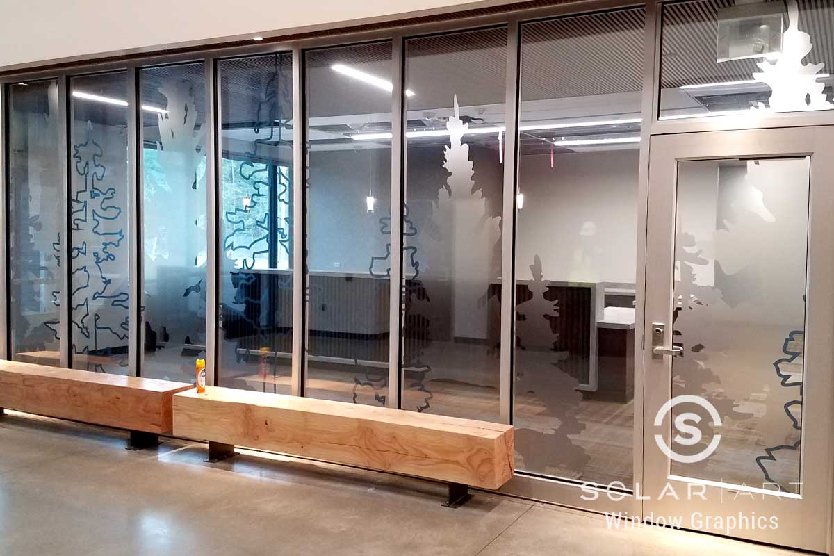 Custom Graphics Installation at an Office in Tacoma, Washington