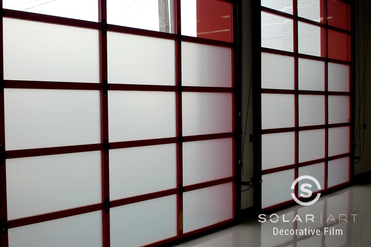 Solar Art Installed Frosted Window Film to a Car Shop in San Francisco, California