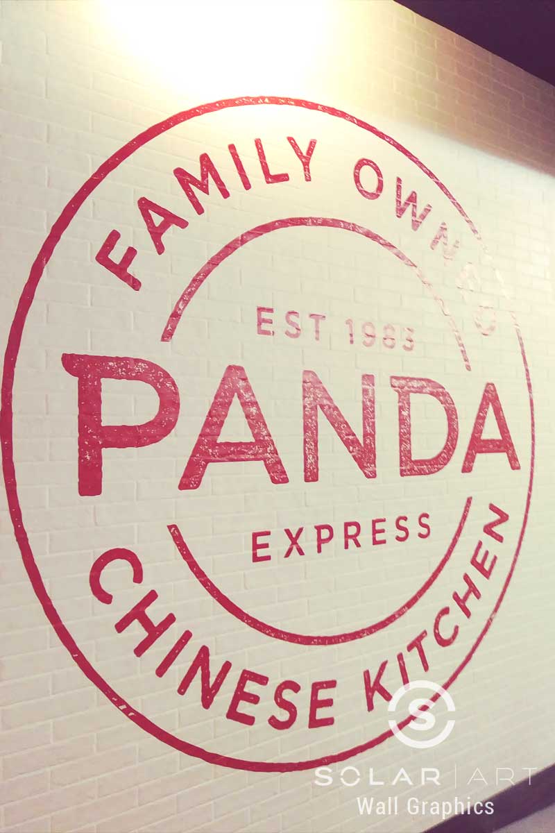 Wall Graphic Installation at a Panda Express in Tustin, California